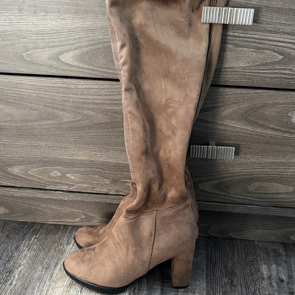 Nature Breeze Tan Over the Knee Boots